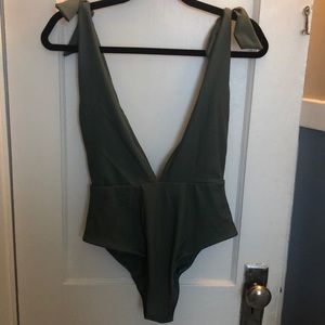 Aerie tie strap one piece swimsuit
